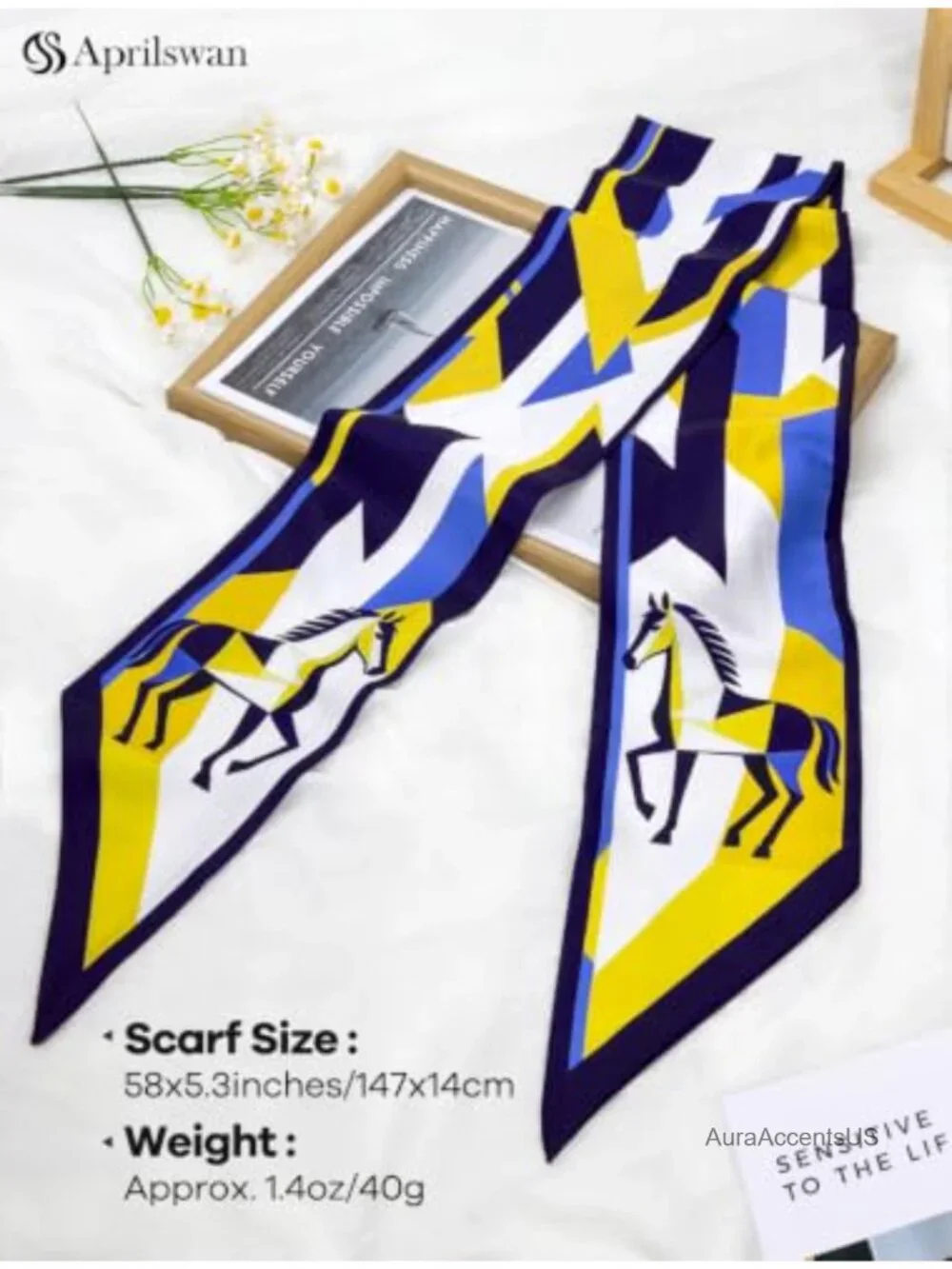 Silky Satin Hair Scarf Fashion Neck Scarf Women Stain Accessory